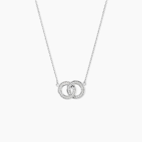 Collier Anne Argent Blanc Oxyde De Zirconium - Colliers fantaisie Femme | Histoire d&rsquo;Or