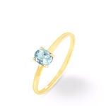 Bague Lily Or Jaune Aigue Marine - Bagues solitaires Femme | Histoire d&rsquo;Or