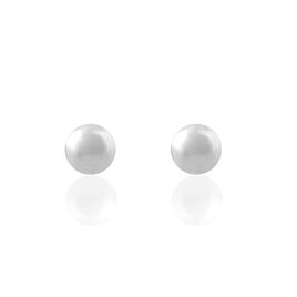 Boucles D'oreilles Puces Bilou Acier Blanc - Boucles d'oreilles fantaisie Femme | Histoire d’Or