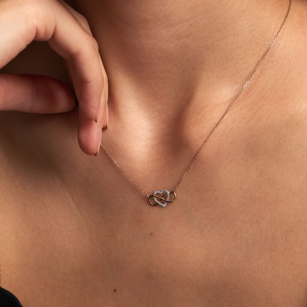 Collier Lacey Or Bicolore Oxyde De Zirconium - Colliers Femme | Histoire d’Or