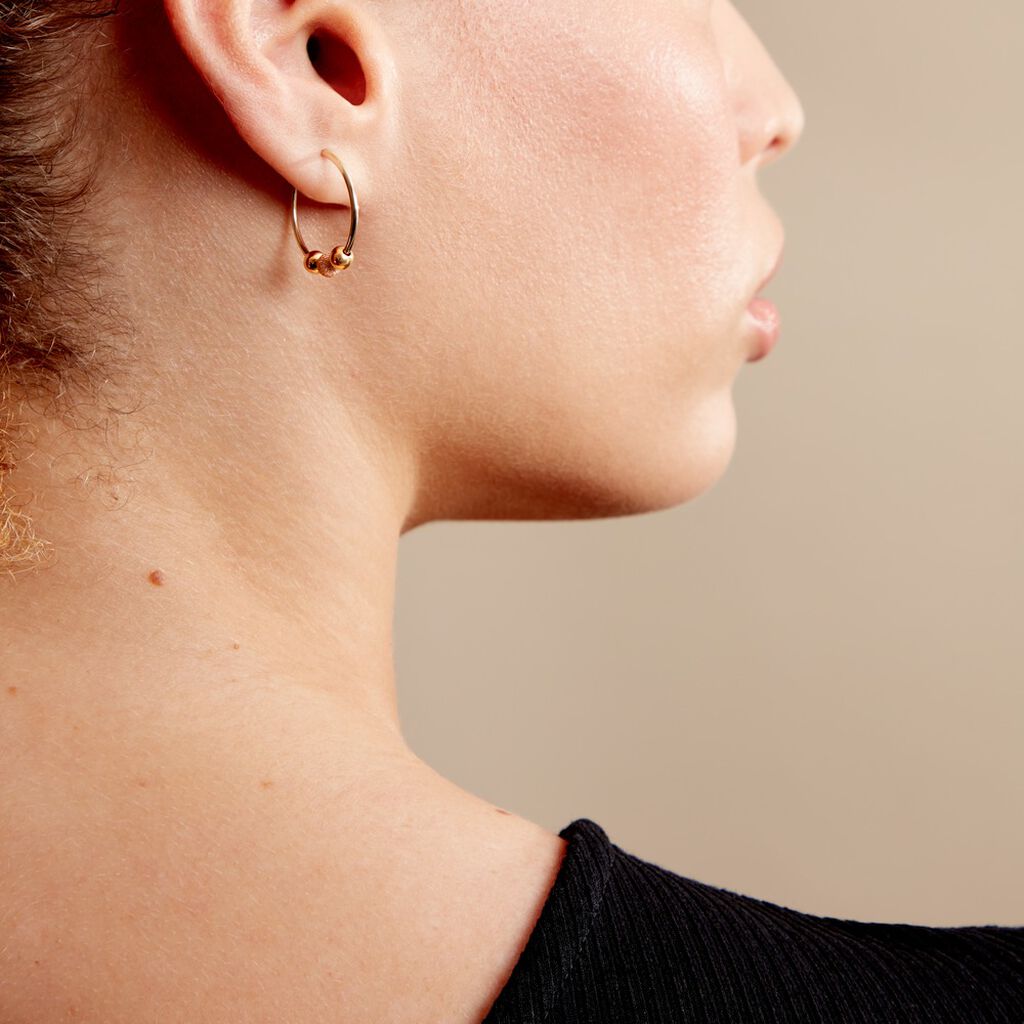 Créoles Brava Or Jaune - Boucles d'oreilles créoles Femme | Histoire d’Or