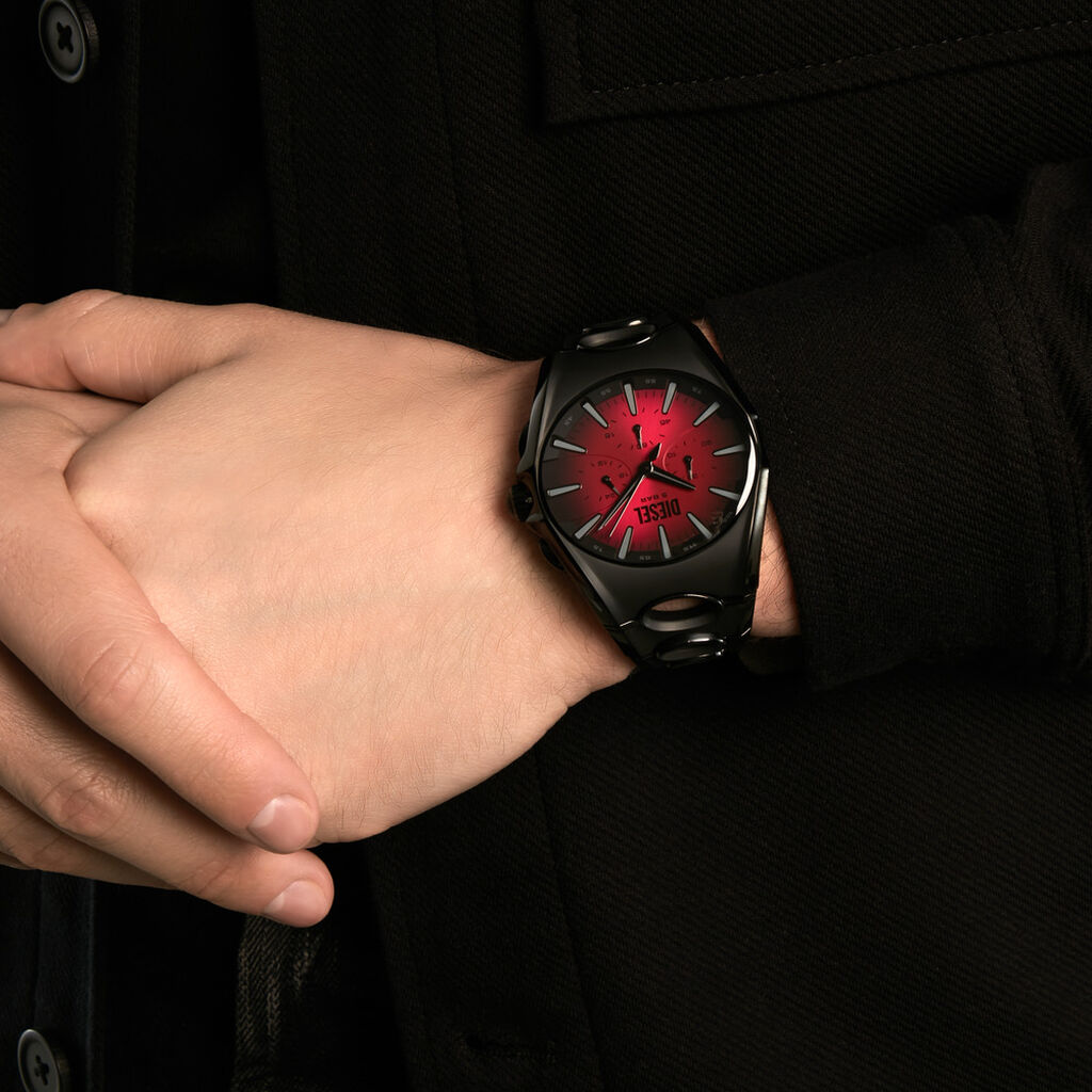 Montre Diesel D-Curve Rouge - F&ecirc;te des p&egrave;res Homme | Histoire d&rsquo;Or