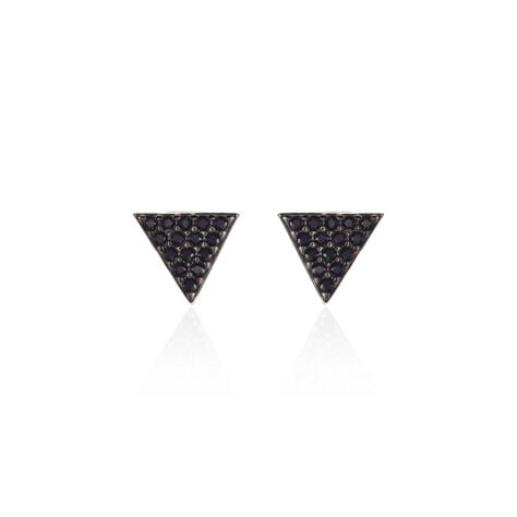 Boucles D'oreilles Puces Amellia Argent Rose Oxyde De Zirconium - Boucles d'oreilles fantaisie Femme | Histoire d’Or