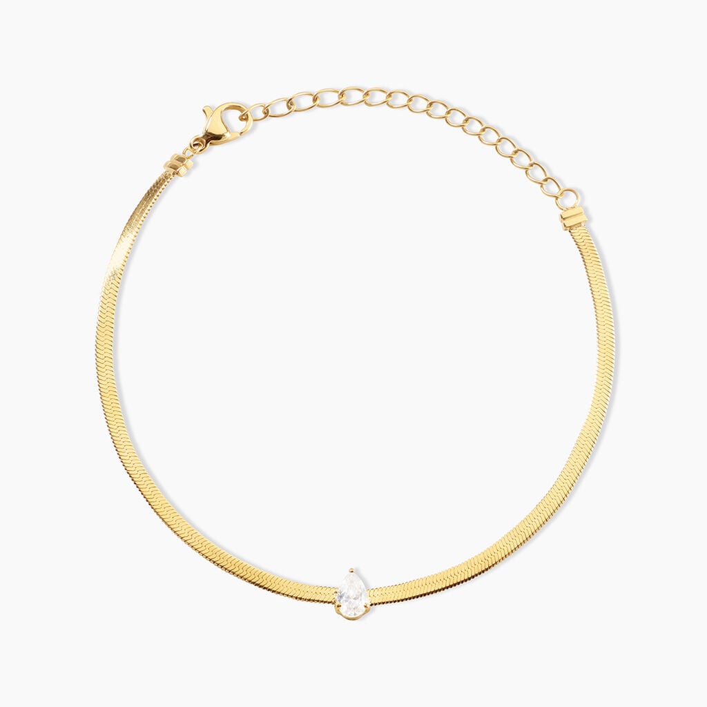 Bracelet Ivy Acier Jaune Oxyde De Zirconium - Bracelets Femme | Histoire d&rsquo;Or