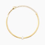 Bracelet Ivy Acier Jaune Oxyde De Zirconium - Bracelets Femme | Histoire d&rsquo;Or