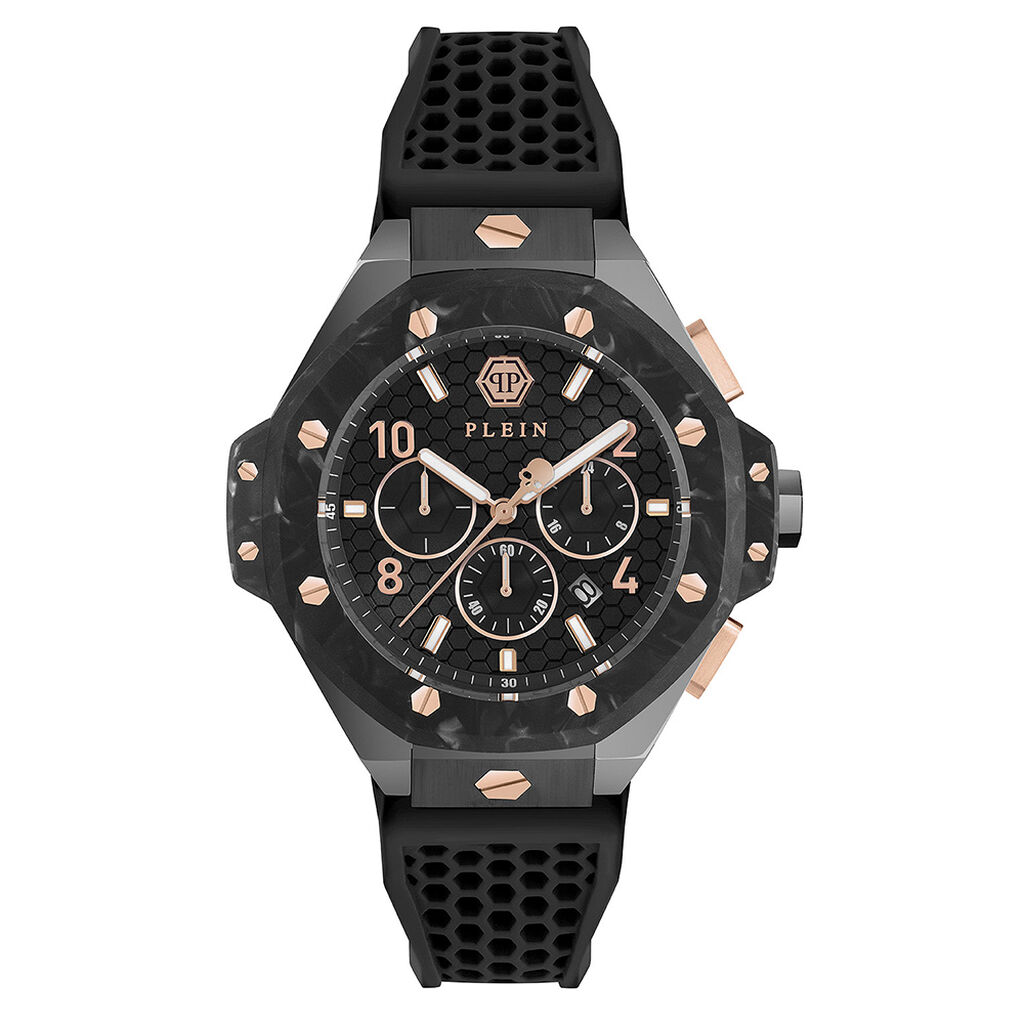 Montre Philipp Plein Chrono Royal Noir - Id&eacute;es cadeaux Homme | Histoire d&rsquo;Or