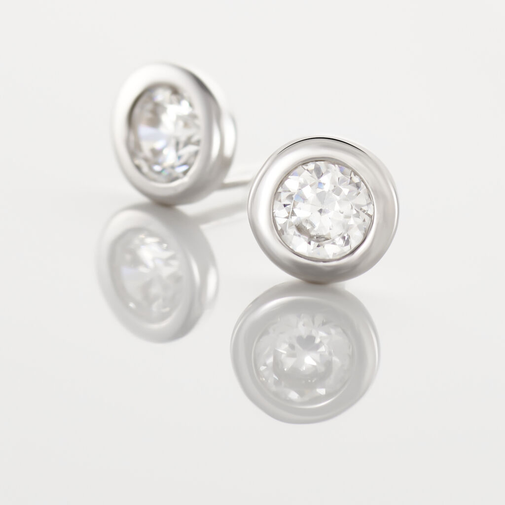 Boucles D'oreilles Pendantes Abha Argent Blanc Oxyde De Zirconium - Boucles d'oreilles fantaisie Femme | Histoire d&rsquo;Or