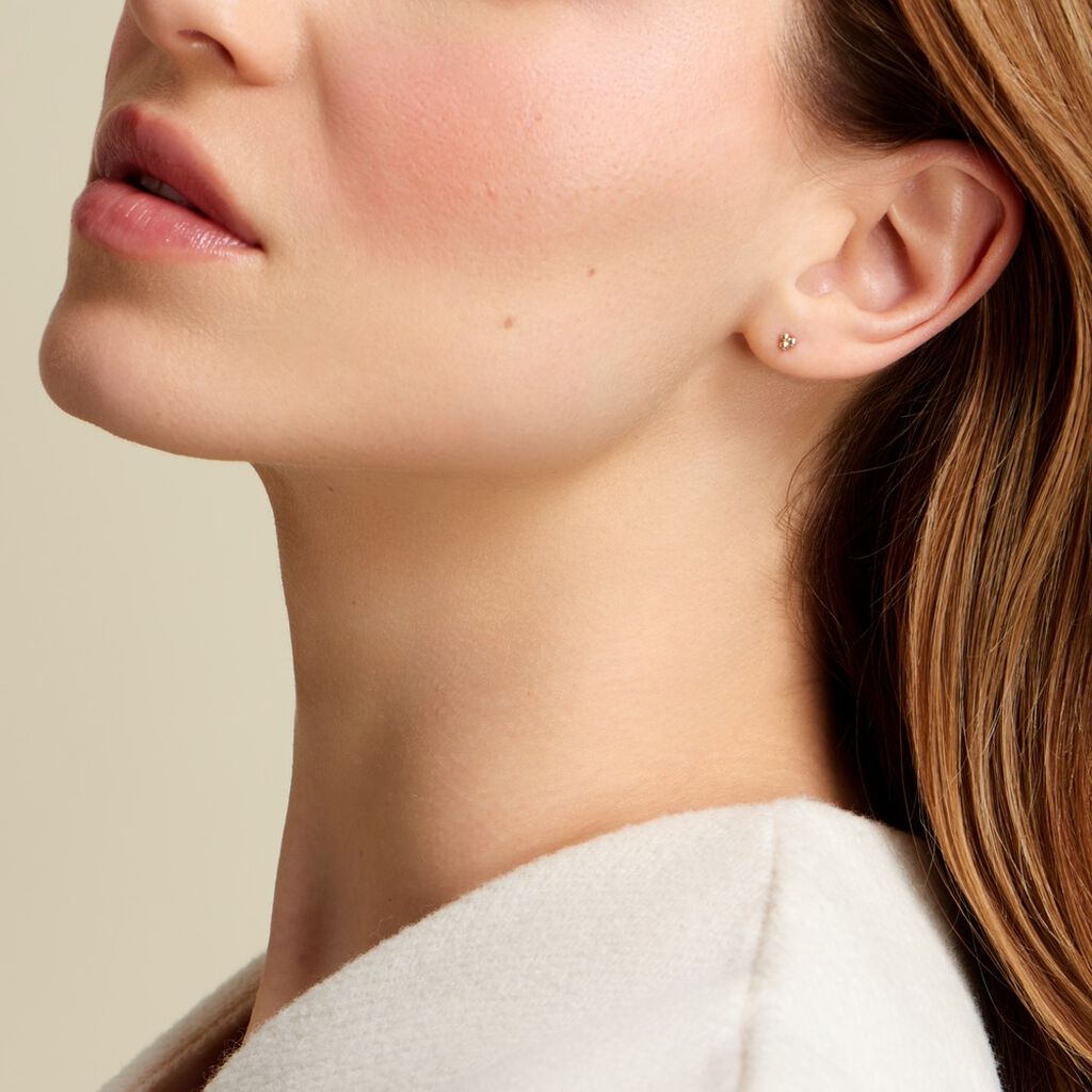 Boucles D'oreilles Puces Glen Or Jaune - Clous d'oreilles Femme | Histoire d’Or