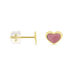 Boucles D'oreilles Puces Coeurs Or Jaune - Clous d'oreilles Enfant | Histoire d’Or