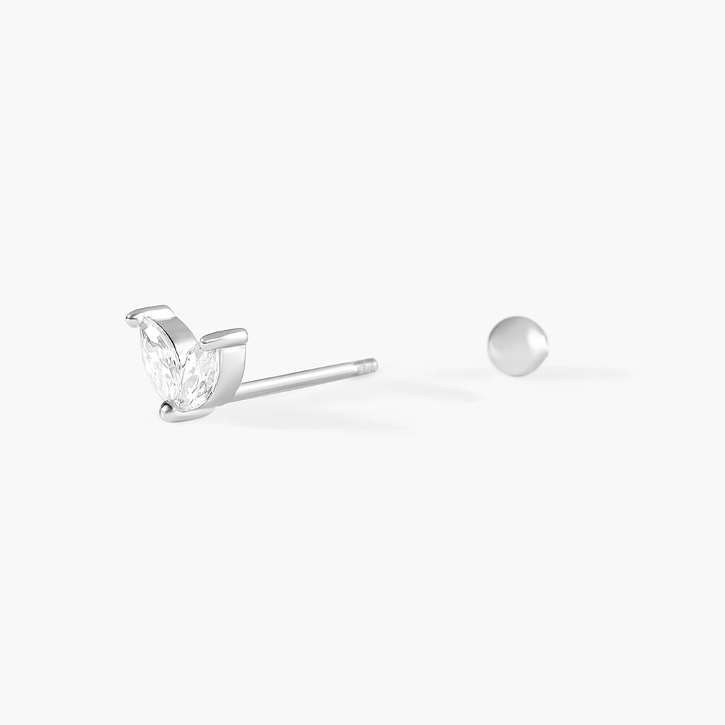 Piercing D'oreille Unitaire Argent Blanc Enyo Oxyde De Zirconium - Bijoux Femme | Histoire d’Or