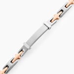 Bracelet Identit&eacute; Jourdan Haribert Acier Argent&eacute; - Gourmettes Homme | Histoire d&rsquo;Or