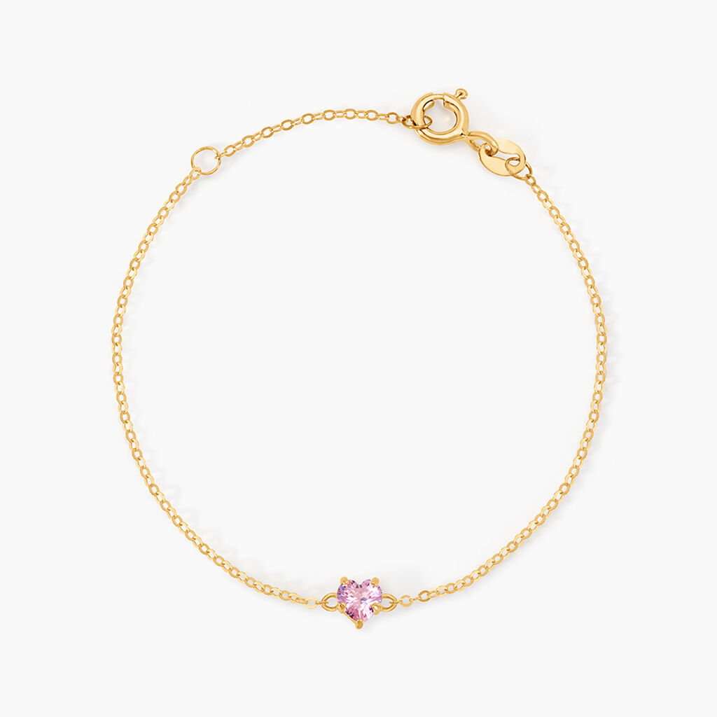 Bracelet Or Jaune Avaya Oxyde De Zirconium - Bracelets Enfant | Histoire d&rsquo;Or