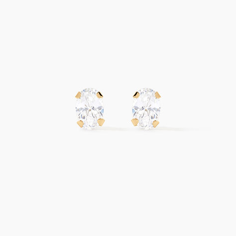 Boucles D'oreilles Puces Eddie Or Jaune Oxyde - Clous d'oreilles Femme | Histoire d&rsquo;Or