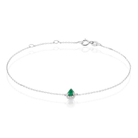 Bracelet Juliettina Or Blanc Emeraude Et Diamant - Bracelets Femme | Histoire d’Or