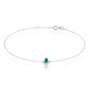 Bracelet Juliettina Or Blanc Emeraude Et Diamant