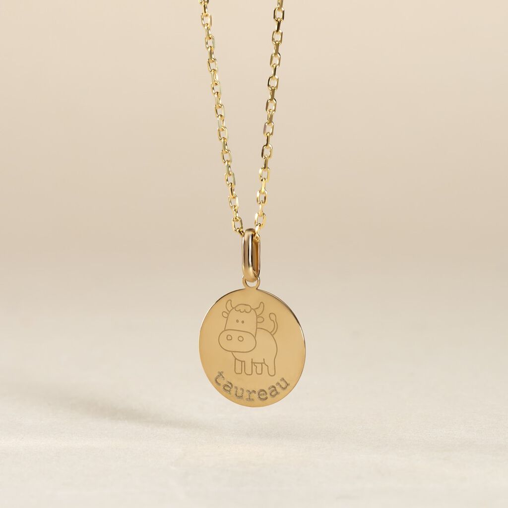 Pendentif Jannila Zodiaque Or Jaune - Cadeaux de naissance Enfant | Histoire d&rsquo;Or