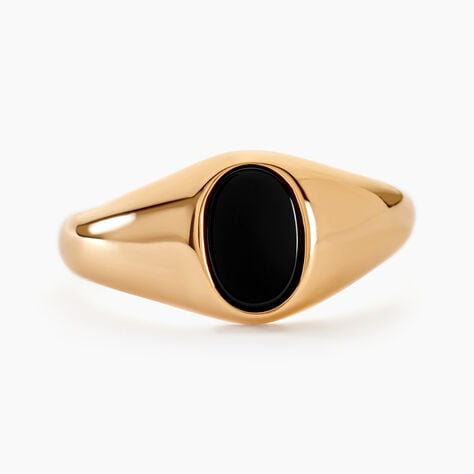 Chevali&egrave;re Kauai Plaqu&eacute; Or Jaune Pierre De Synthese - Bagues solitaires Homme | Histoire d&rsquo;Or