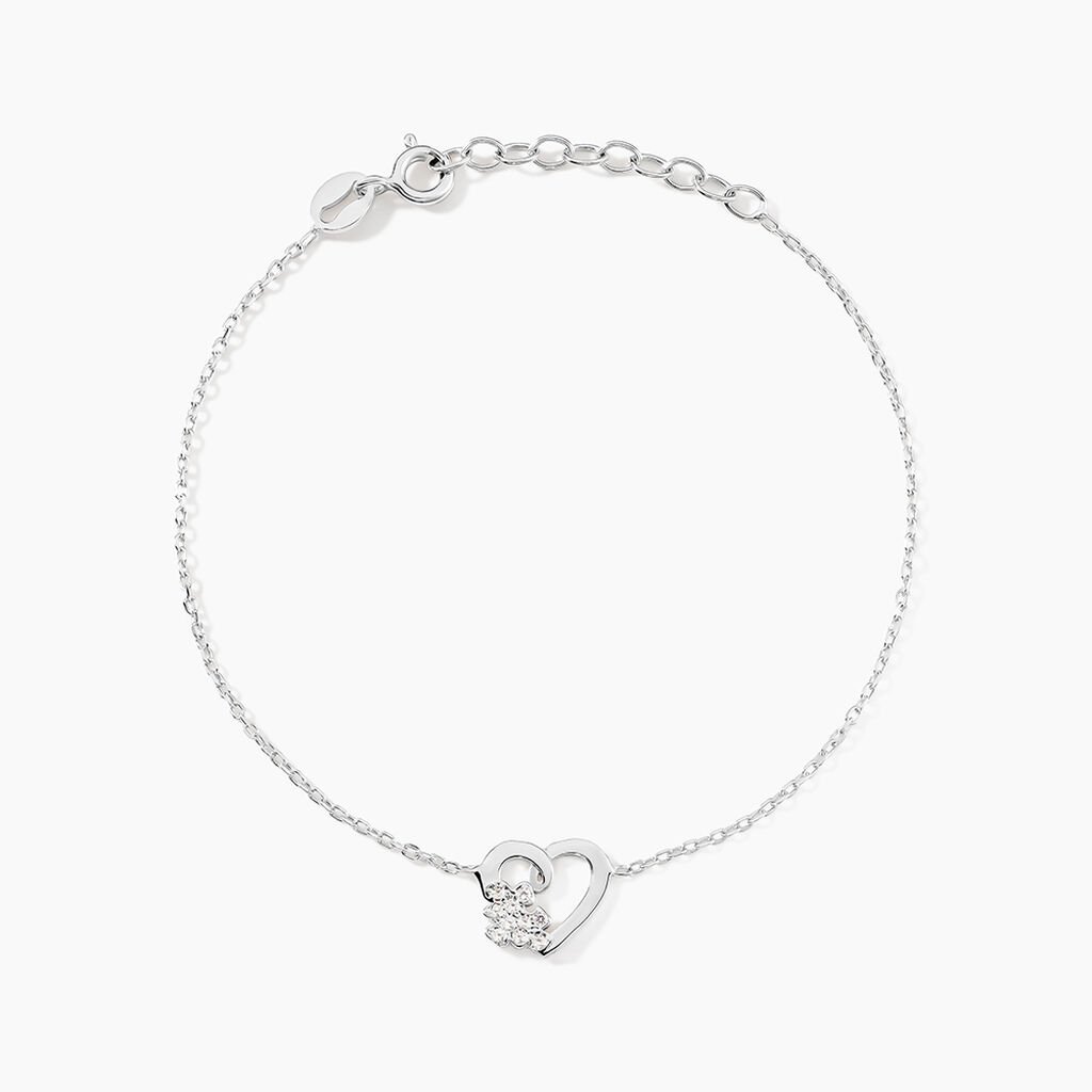 Bracelet Lucianna Argent Blanc Oxyde De Zirconium - Bracelets Femme | Histoire d&rsquo;Or