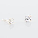 Boucles D'oreilles Puces Eddie Or Jaune Oxyde De Zirconium - Clous d'oreilles Femme | Histoire d&rsquo;Or