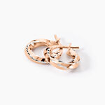 Creoles Argent Rose Diane - Boucles d'oreilles cr&eacute;oles Femme | Histoire d&rsquo;Or