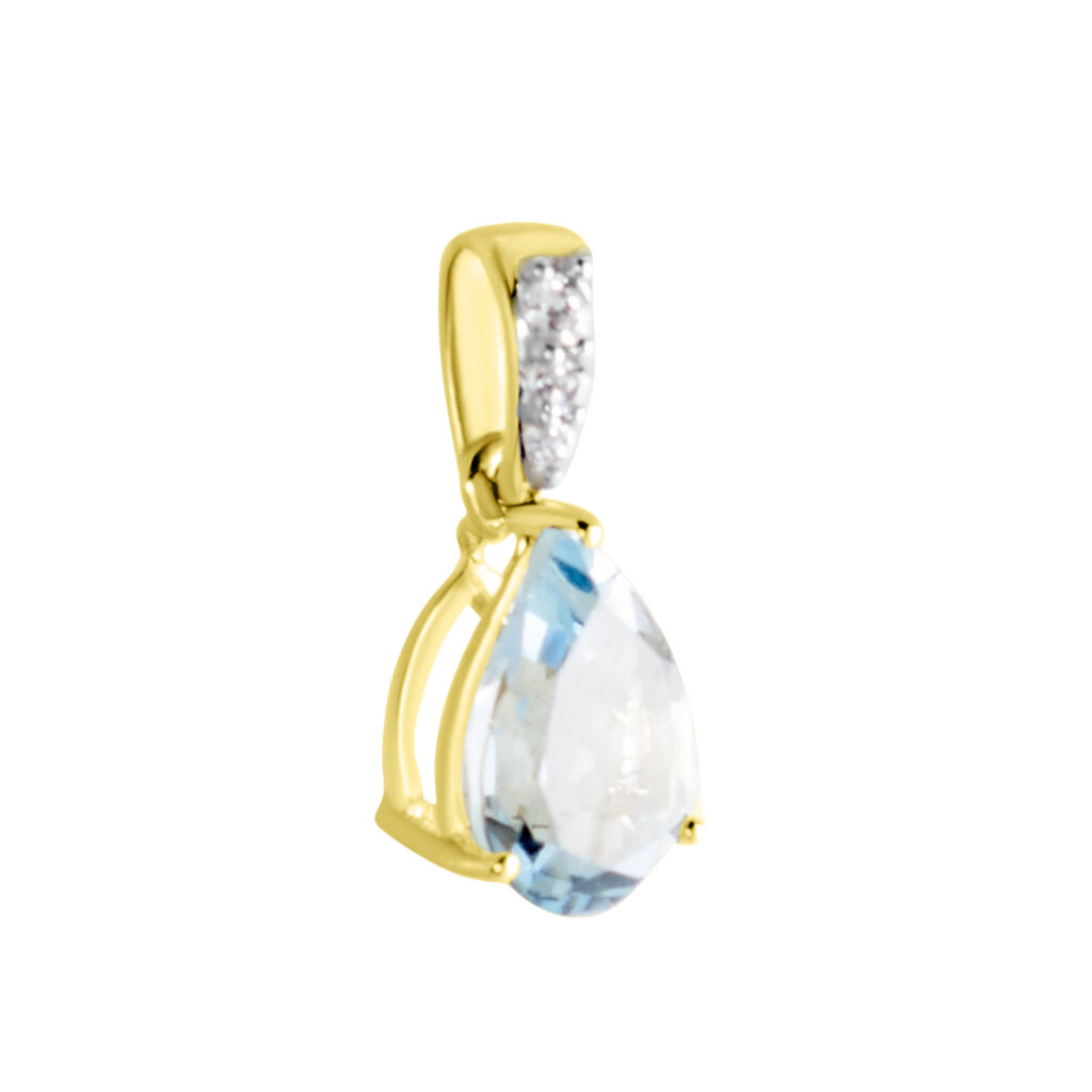Pendentif Or Jaune Gorgel Topaze Oxydes De Zirconium - Pendentifs Femme | Histoire d’Or