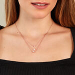Collier Navette Argent Rose Oxyde De Zirconium - Colliers fantaisie Femme | Histoire d&rsquo;Or