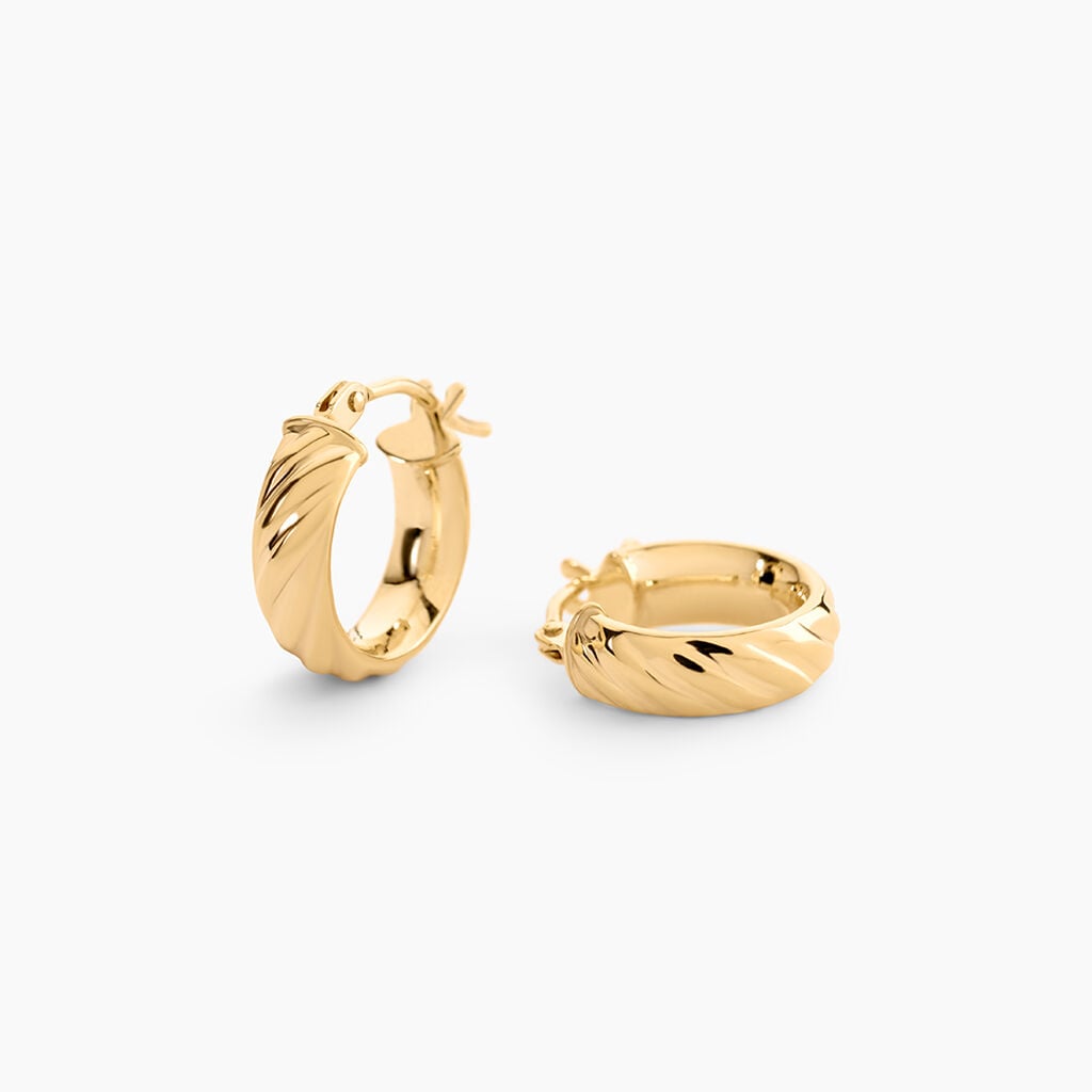Cr&eacute;oles Mara Or Jaune - Boucles d'oreilles mini Femme | Histoire d&rsquo;Or