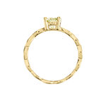 Bague Kurt Plaqu&eacute; Or Jaune Oxyde De Zirconium - Bagues solitaires Femme | Histoire d&rsquo;Or