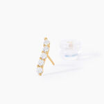 Boucles D'oreilles Pendantes Dahina Or Jaune Oxyde De Zirconium - Boucles d'oreilles pendantes Femme | Histoire d&rsquo;Or