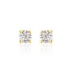 Boucles D'oreilles Puces Victoria Or Jaune Diamant - Clous d'oreilles Femme | Histoire d&rsquo;Or