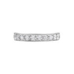 Demi-alliance Or Blanc  Valentine Diamant Synthetique - Bijoux Femme | Histoire d&rsquo;Or