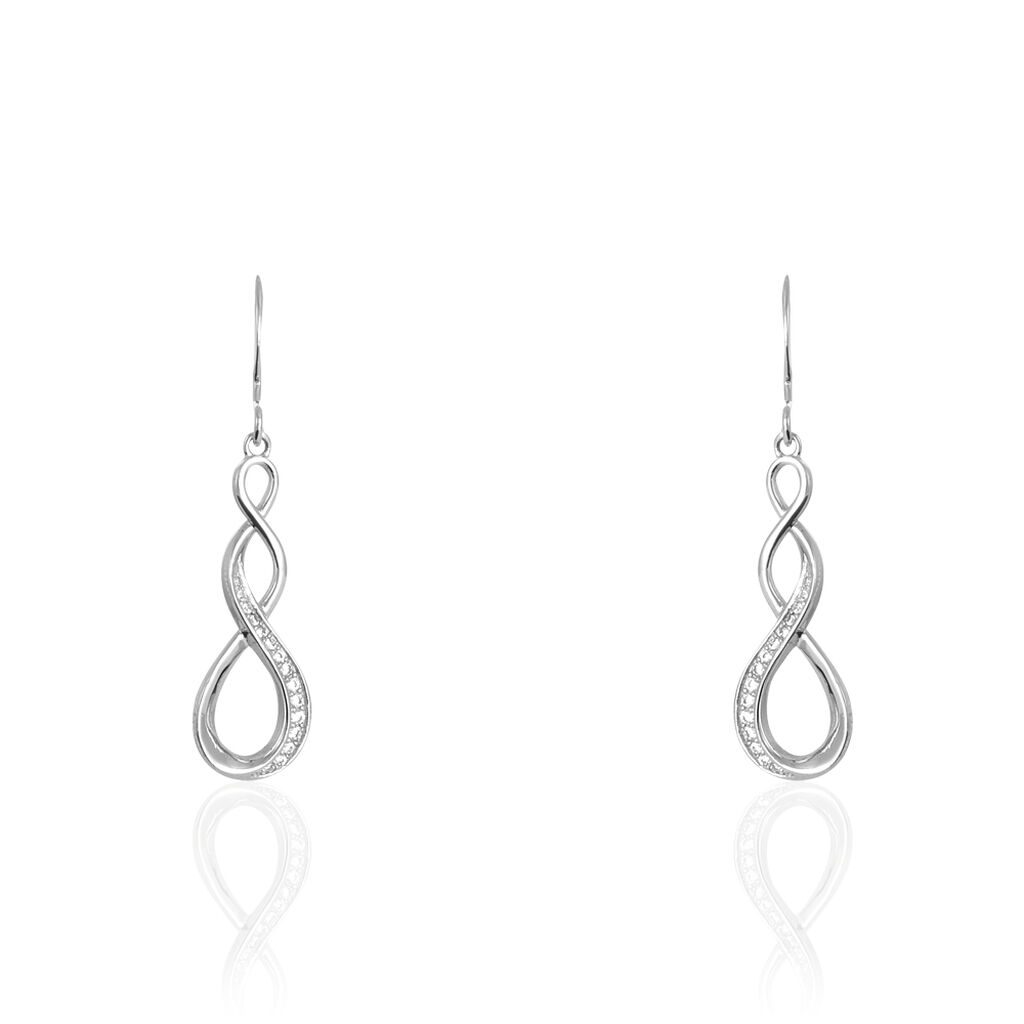 Boucles D'oreilles Pendantes Ayhan Argent Blanc Oxyde De Zirconium - Boucles d'oreilles fantaisie Femme | Histoire d’Or