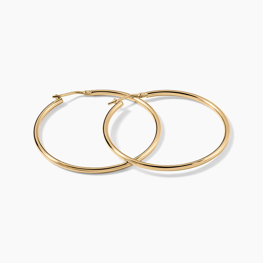 Cr&eacute;oles Verania Argent Dor&eacute; A L'Or 750/1000 - Boucles d'oreilles cr&eacute;oles Femme | Histoire d&rsquo;Or