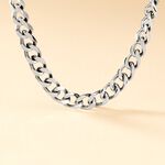 Collier Daniel Acier Blanc - Bijoux sans pierre Homme | Histoire d&rsquo;Or