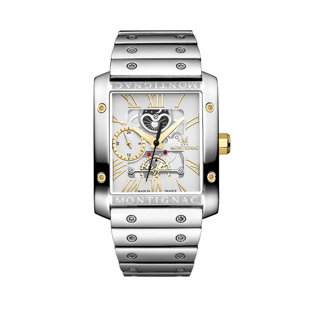 Montre Montignac Square Blanc - Montres Homme | Histoire d&rsquo;Or