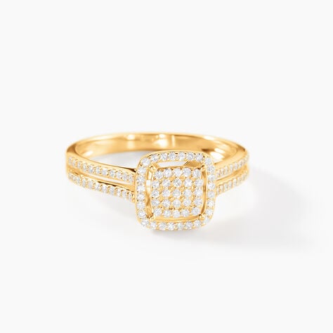 Bague 1986 Or Jaune Diamant - Bagues avec pierre Femme | Histoire d&rsquo;Or