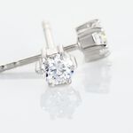 Boucles D'oreilles Puces Petrine Argent Blanc Oxyde De Zirconium - Boucles d'oreilles fantaisie Femme | Histoire d&rsquo;Or