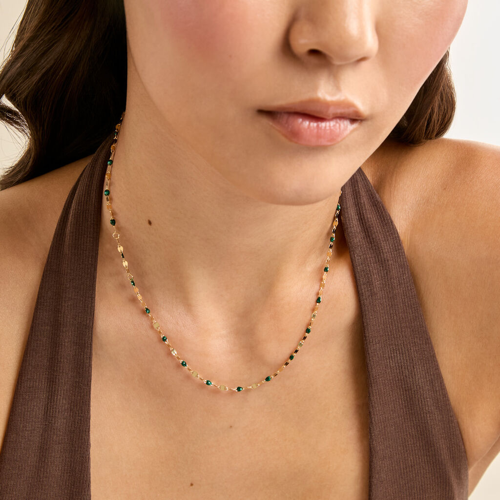 Collier Asteria Argent Dor&eacute; A L'Or 750/1000 - Bijoux sans pierre Femme | Histoire d&rsquo;Or