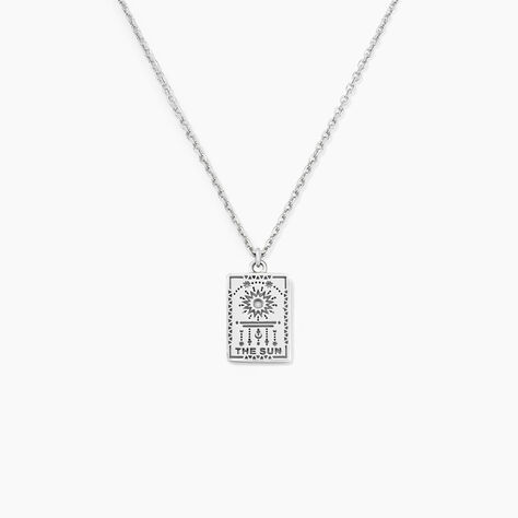 Collier Tarot Argent Blanc - Colliers fantaisie Homme | Histoire d’Or