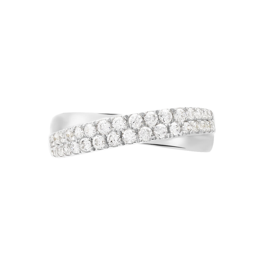 Bague Aglae Or Blanc Oxyde De Zirconium - Bagues avec pierre Femme | Histoire d’Or