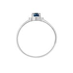 Bague Janah Or Blanc Topaze Et Oxyde De Zirconium - Bagues solitaires Femme | Histoire d&rsquo;Or