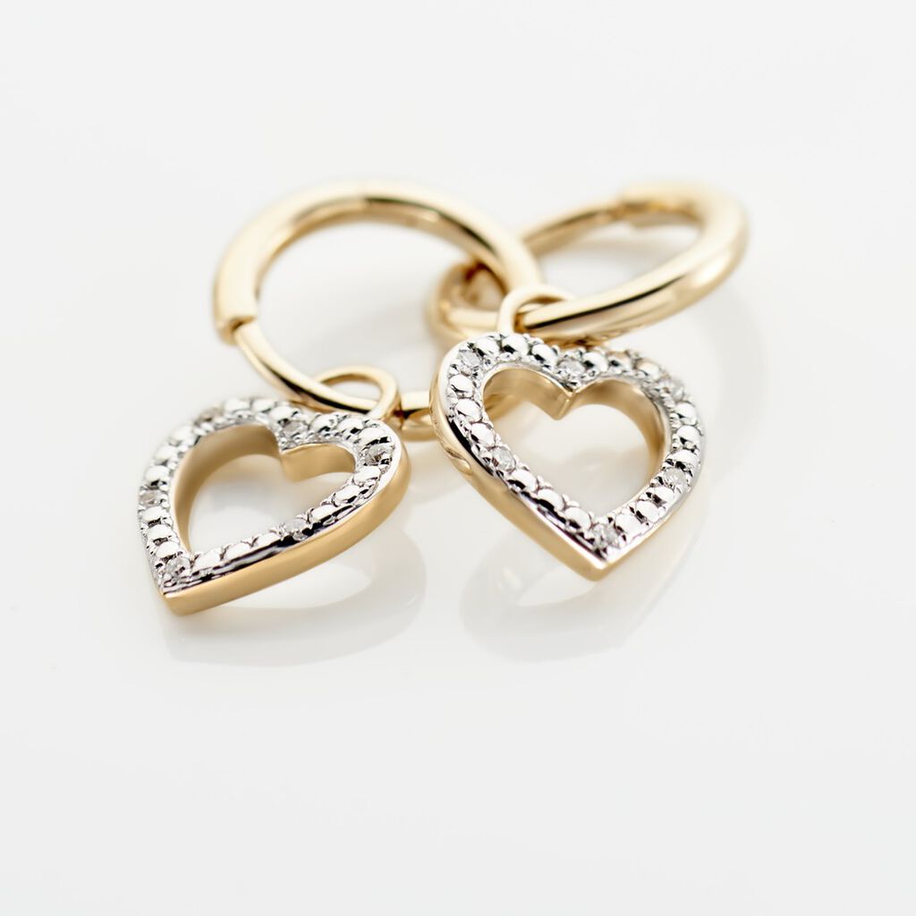 Créoles Belitana Or Jaune Diamant - Boucles d'oreilles créoles Femme | Histoire d’Or