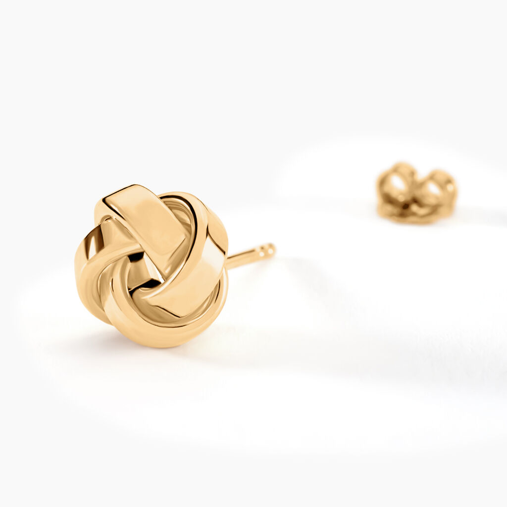 Boucles D'oreilles Puces Or Jaune Gauderique - Clous d'oreilles Femme | Histoire d&rsquo;Or