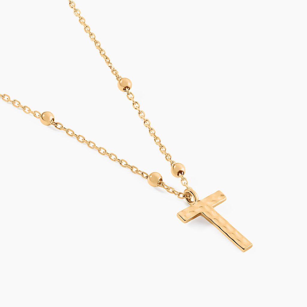 Collier Plaqu&eacute; Or Jaune Lettra - Colliers fantaisie Femme | Histoire d&rsquo;Or