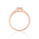 Bague Celia Or Rose Diamant - Bagues avec pierre Femme | Histoire d&rsquo;Or