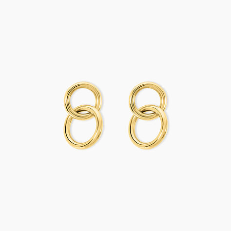 Boucles D'Oreilles Pendantes Fino Acier Jaune - Boucles d'oreilles fantaisie Femme | Histoire d&rsquo;Or