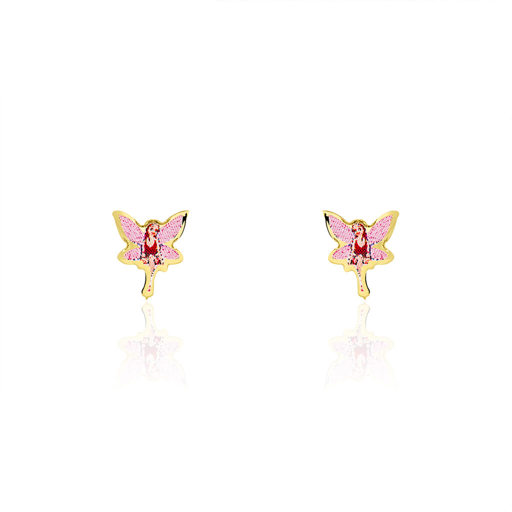 Boucles D'oreilles Puces Feerie Or Jaune - Clous d'oreilles Enfant | Histoire d’Or