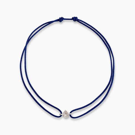 Bracelet Mon Premier Diamant Or Blanc Diamant - Bracelets cordon Femme | Histoire d&rsquo;Or