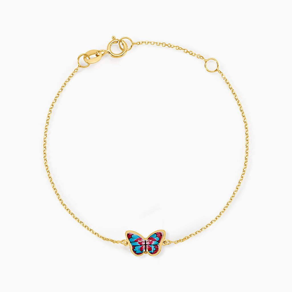 Bracelet Sulivia Papillon Or Jaune - Bracelets Enfant | Histoire d&rsquo;Or