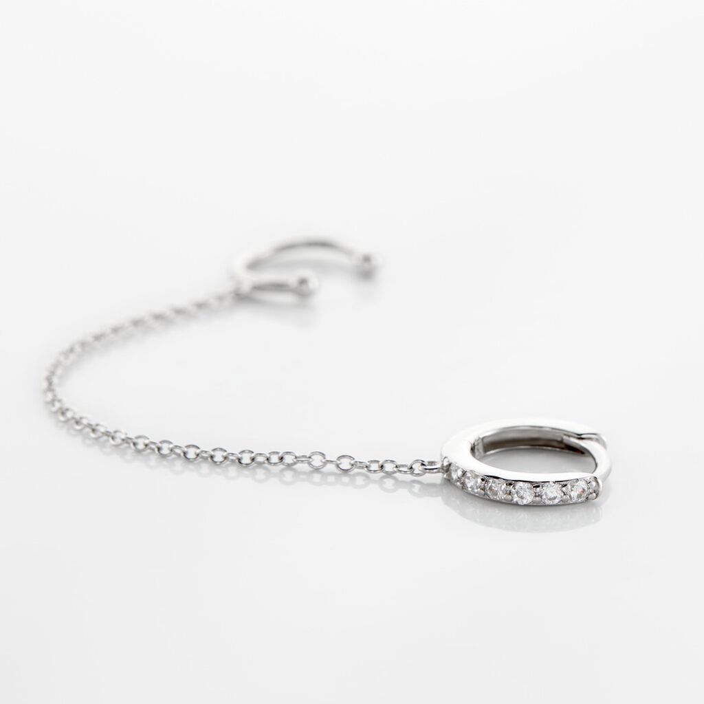 Bijou D'oreille Unitaire Argent Blanc Haim Oxydes De Zirconim - Boucles d'oreilles fantaisie Femme | Histoire d’Or